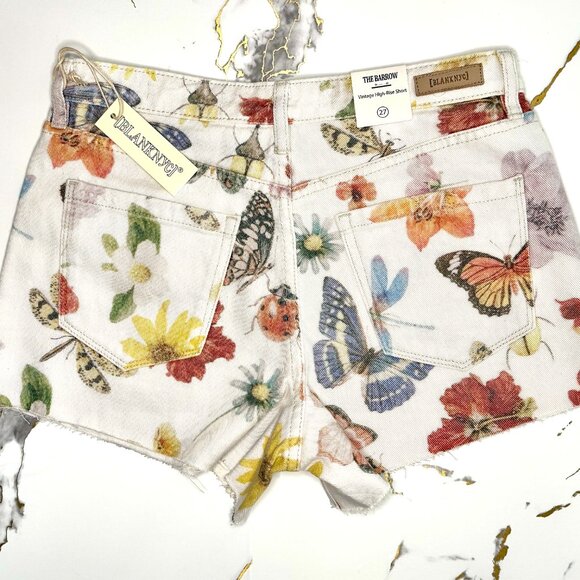 Blank NYC Flowers & Butterfly Jean Shorts, Size 27 - Picture 5 of 8